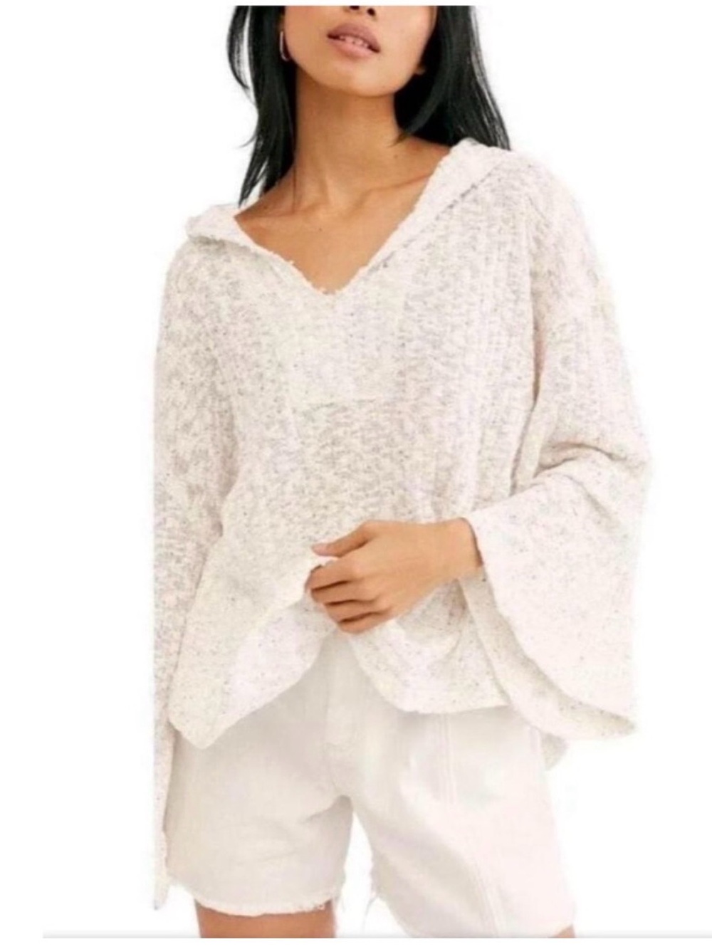 Free People Baja Babe Hooded
Pullover oversized confetti coastal beach Women's L